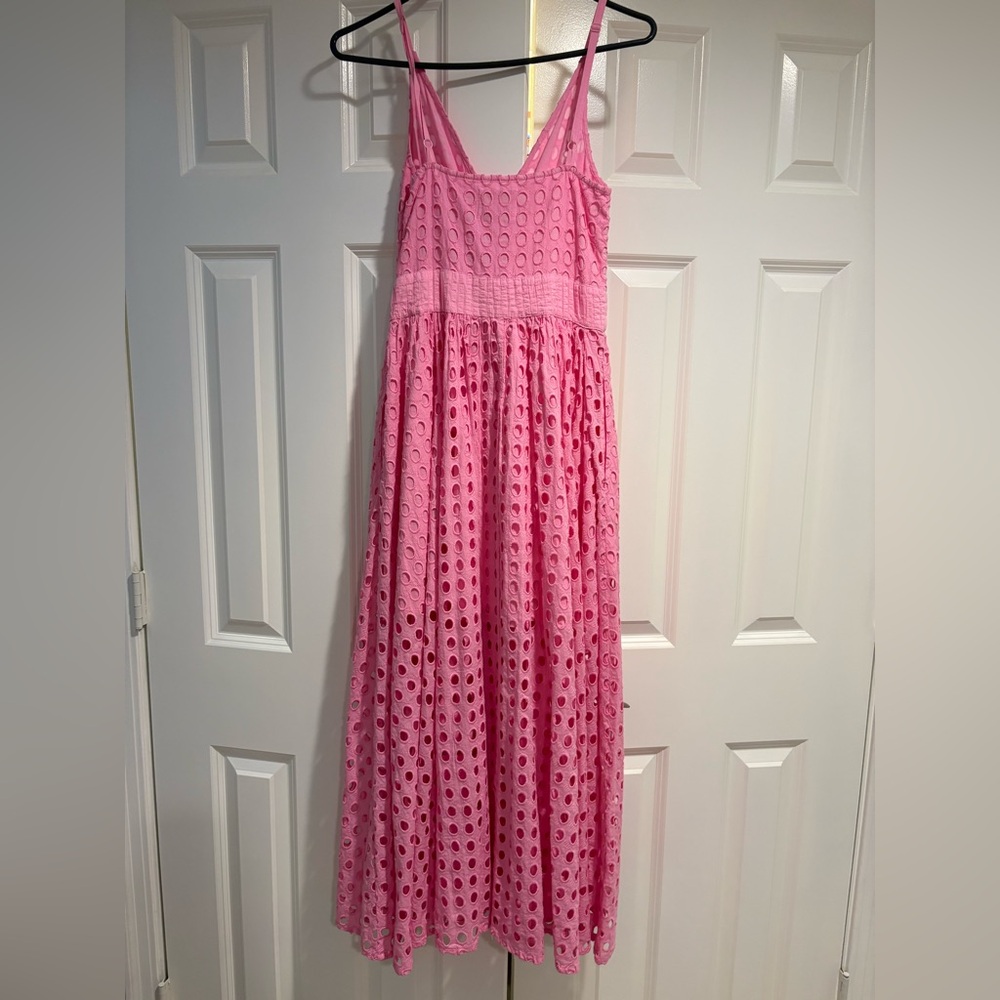 SOLID & STRIPED Pink Eyelet Dress Size S Summer Cottagecore - Picture 5 of 9